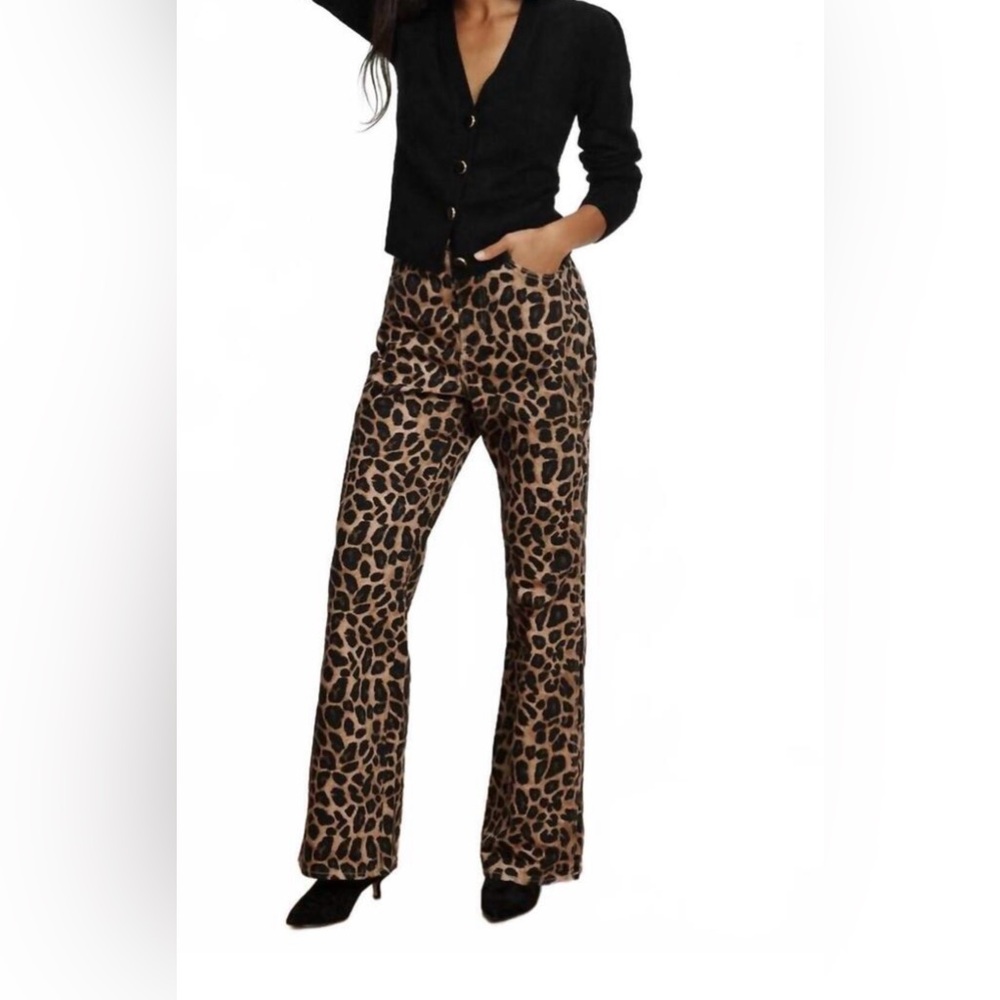 NWT Veronica Beard Taylor Leopard Print Jeans. Size 27